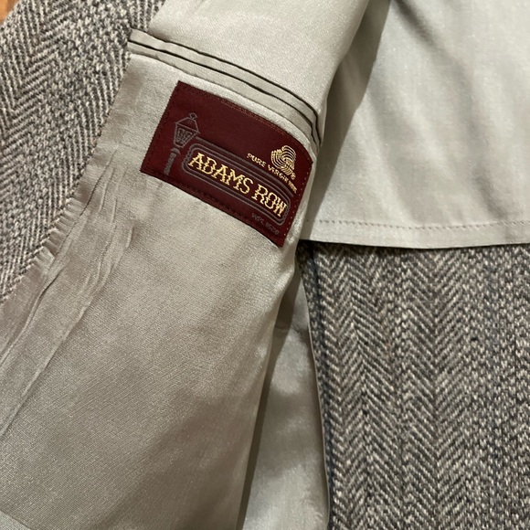 Vintage 80s Adams Gray Wool Blend Sport Coat - Picture 10 of 12